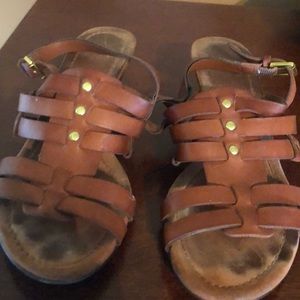 Lauren Ralph Lauren cognac strappy sandals
